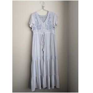 April Cornell Camelot Dress with floral embroidery